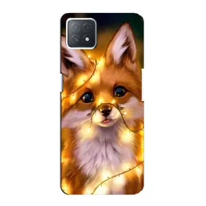 Чехлы с картинкой Лисички для Oppo a72 (5G) (VPrint) (Лисичка в гирляндах)