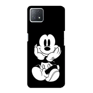 Эксклюзивный чехол для Oppo a72 (5G) (AlphaPrint - Мультяшные) (Микки на черном)