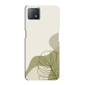Силконовий чохол з принтом в квітах на Oppo a72 (5G) (Зелена монстера дизайн)