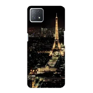 Чехол Эйфелева Башня для Oppo a72 (5G) - (AlphaPrint) (Ночной Париж)