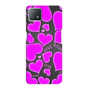 Чехлы для любимой на Оппо А72 (5G) (VPrint) (Pink hearts)