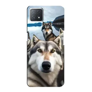 Чехол с Хаски для Oppo a72 (5G) - (AlphaPrint) (Селфи ХАски)