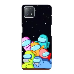 Чехол Амонг Ас для Oppo a72 (5G) (AlphaPrint) (Скины в космосе)
