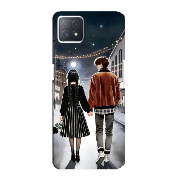 Чехол с принтом «Уэнздей и Тайлер» для OPPO A72 (5G)
