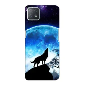 Защитные чехлы для Оппо А72 (5G) (AlphaPrint) (ХИТ продаж) ВОЛК (Волк на луну)