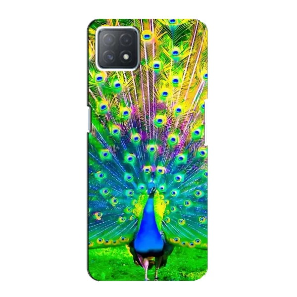 Чехол с принтом «Яркий Павлин» для OPPO A72 (5G)