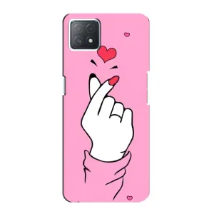Чехол с принтом для Oppo a72 (5G) (AlphaPrint - Знак сердечка)
