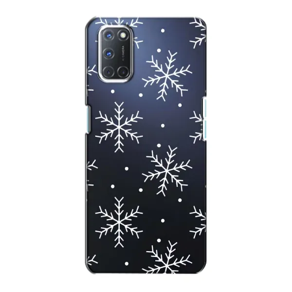 Чехол с принтом «Белые снежинки» для OPPO A72