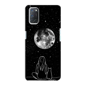 Чохол з малюнком кіт на Oppo A72 (Дівчина з котом)