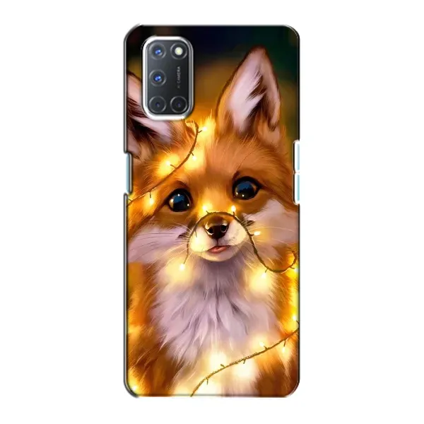 Чехол с принтом «Лисичка в гирляндах» для OPPO A72