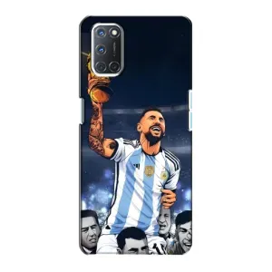Чехлы для Oppo A72 (Leo чемпион) (AlphaPrint) (Месси с кубком)