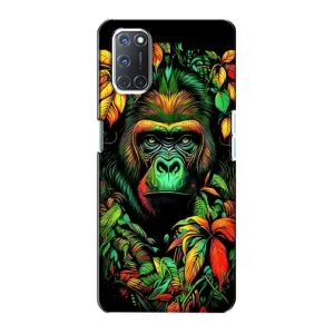 Чохол з Мавпами Oppo A72 - (AlphaPrint) (Мавпа в квітах)