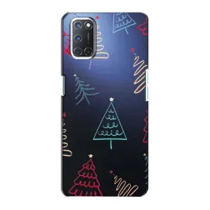 Зимні Чохли для OPPO A72 - прозорий фон (Різдвяні ялинки)