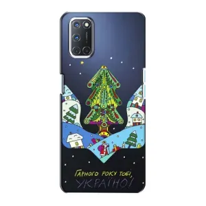 Зимні Чохли для OPPO A72 - прозорий фон (Різдвяний герб)