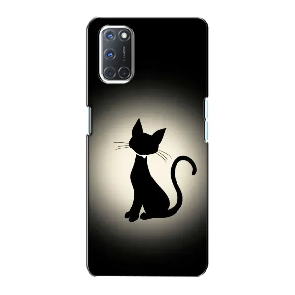 Чохол з принтом «Силует котика» для OPPO A72