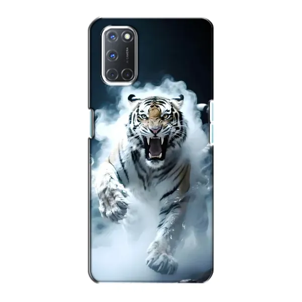 Чехол с принтом «Белый тигр в дыму» для OPPO A72