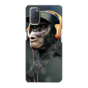 Чохол з Мавпами Oppo A72 - (AlphaPrint) (В навушниках)