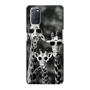 Силиконовый чехол с КАРТИНКАМИ лето для Oppo A72 (AlphaPrint) (Жирафы в очках)