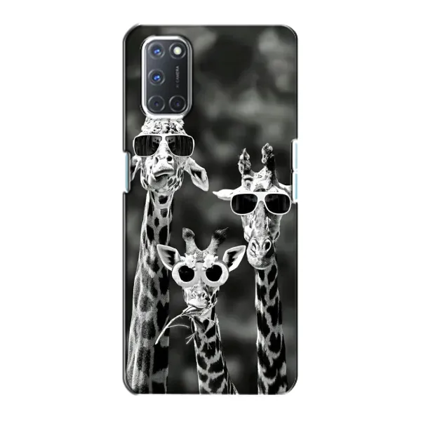 Чехол с принтом «Жирафы в очках» для OPPO A72
