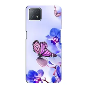 Чохли з квітами для Oppo a73 (5G) (VPrint) (Метелик на квітах)