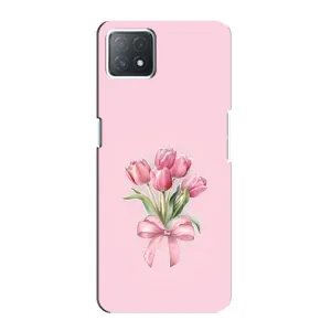 Чохол з розовим принтом для Oppo a73 (5G) (Букет квітів)