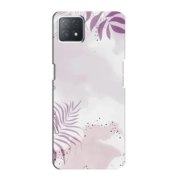 Чехол с принтом «Фиолетовые листья» для OPPO A73 (5G)