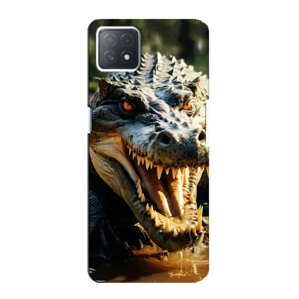 Чохол з принтом «Небезпечний крокодил» для OPPO A73 (5G)
