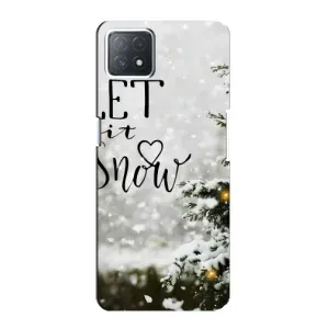 Новогодние, Праздничные Чехлы для Oppo a73 (5G) - 2024 год (Let it snow)