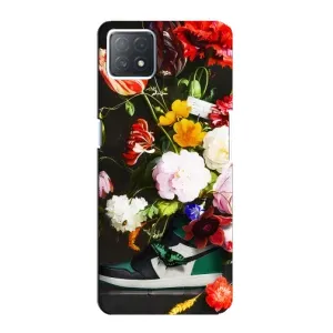 Брендновые Чехлы для Oppo a73 (5G) - (PREMIUMPrint) (Nike цветы)