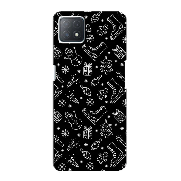 Чехол с принтом «Новогодний фон» для OPPO A73 (5G)