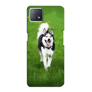 Чохол з Хаскі Oppo a73 (5G) - (AlphaPrint) (Радісний Хаскі)