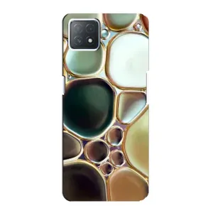 Мраморний чехол на Oppo a73 (5G) (VPrint) (Радужний Мрамор)