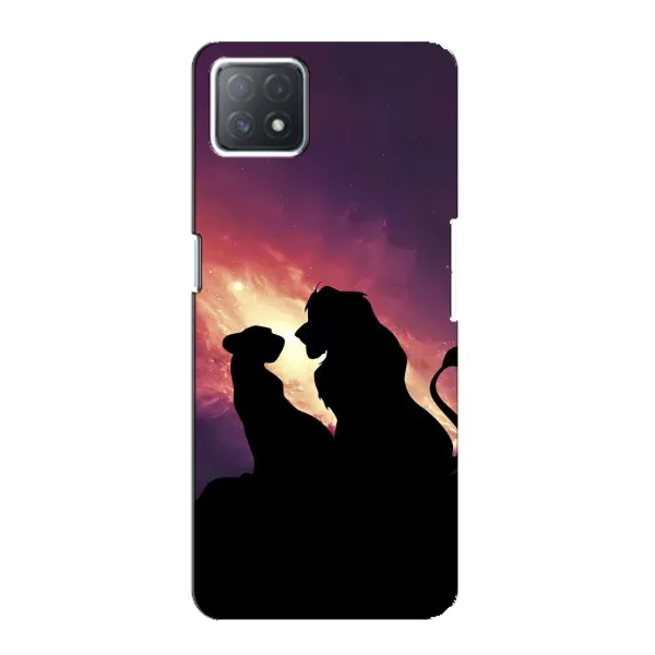 Чехол с принтом «Силуэт Симба и Налу» для OPPO A73 (5G)