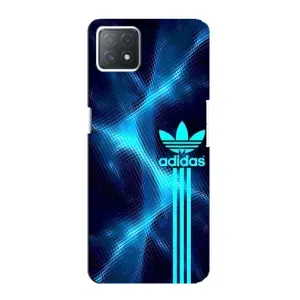 Чохли Адидас для Oppo a73 (5G) (AlphaPrint) (Синій Адідас)