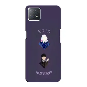 Чехлы Венсдей на Oppo a73 (5G) Уэнсдей (AlphaPrint) (Уэнздей и подруга)