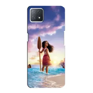 Чехол с мультфильмом Моана Oppo a73 (5G) (Моана с веслом)