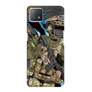 Чехлы с картинкой ЗСУ для Oppo a73 (5G) (AlphaPrint) (Воин ВСУ)