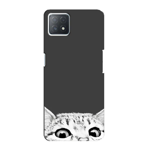 Чохол з принтом «Виглядає котик» для OPPO A73 (5G)