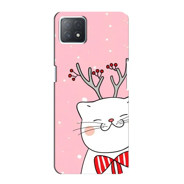 Чохол з принтом «Зимовий кіт» для OPPO A73 (5G)