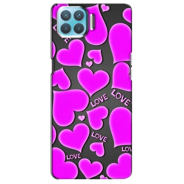 Чехол с принтом «Pink hearts» для OPPO A73 Чехол с принтом «Pink hearts» для OPPO A73