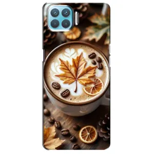 Чехол с уникальным дизайном «Осень с кофе» для Oppo A73 (Пряный кофе)