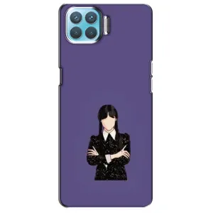 Чохли Венсдей на Oppo A73 Уенсдей (AlphaPrint) (Венздей у чорному)