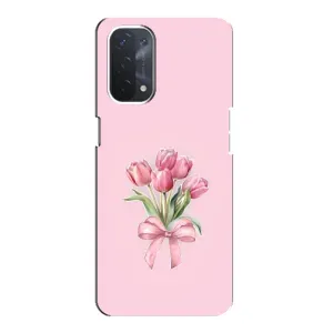 Чохол з розовим принтом для Oppo a74 (5G) (Букет квітів)