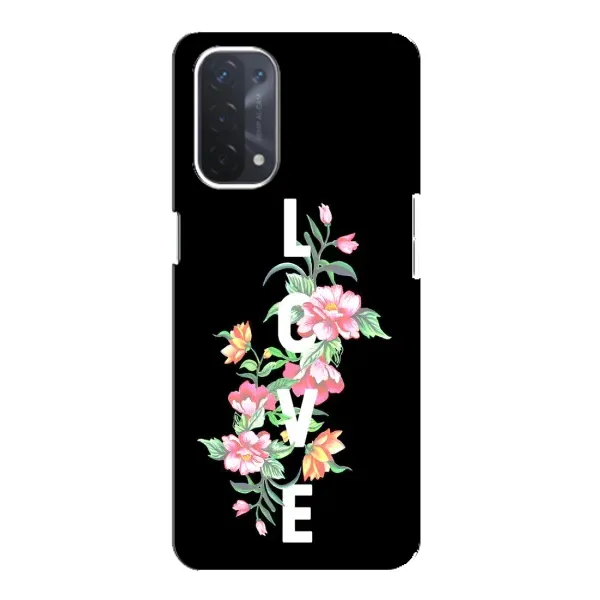 Чехол с принтом «Цветы LOVE» для OPPO A74 (5G)