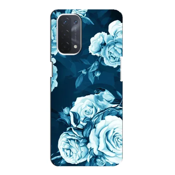 Чехол с принтом «Голубые Бутоны» для OPPO A74 (5G)