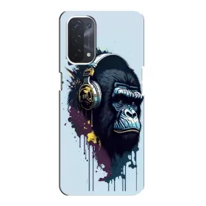 Чохол з Мавпами Oppo a74 (5G) - (AlphaPrint) (Горила в навушниках)