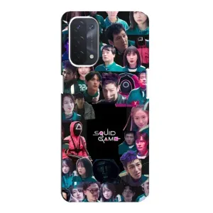 Чехол Гра в кальмара для Oppo a74 (5G) (Коллаж Игра кальмара)