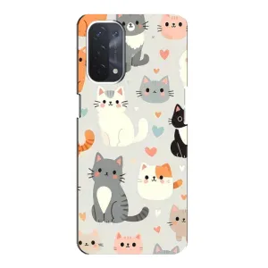 Чехол с принтом «Коллаж котов» для OPPO A74 (5G)