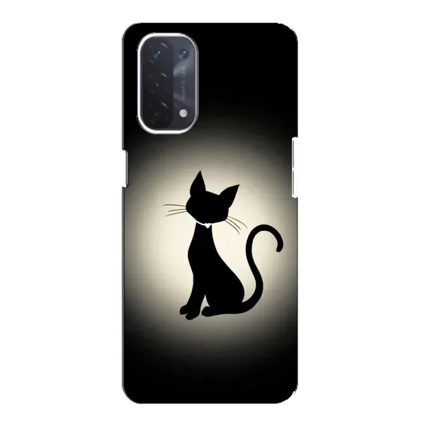 Чехол с принтом «Силуэт котика» для OPPO A74 (5G)