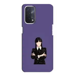 Чохол з принтом «Венздей у чорному» для OPPO A74 (5G)